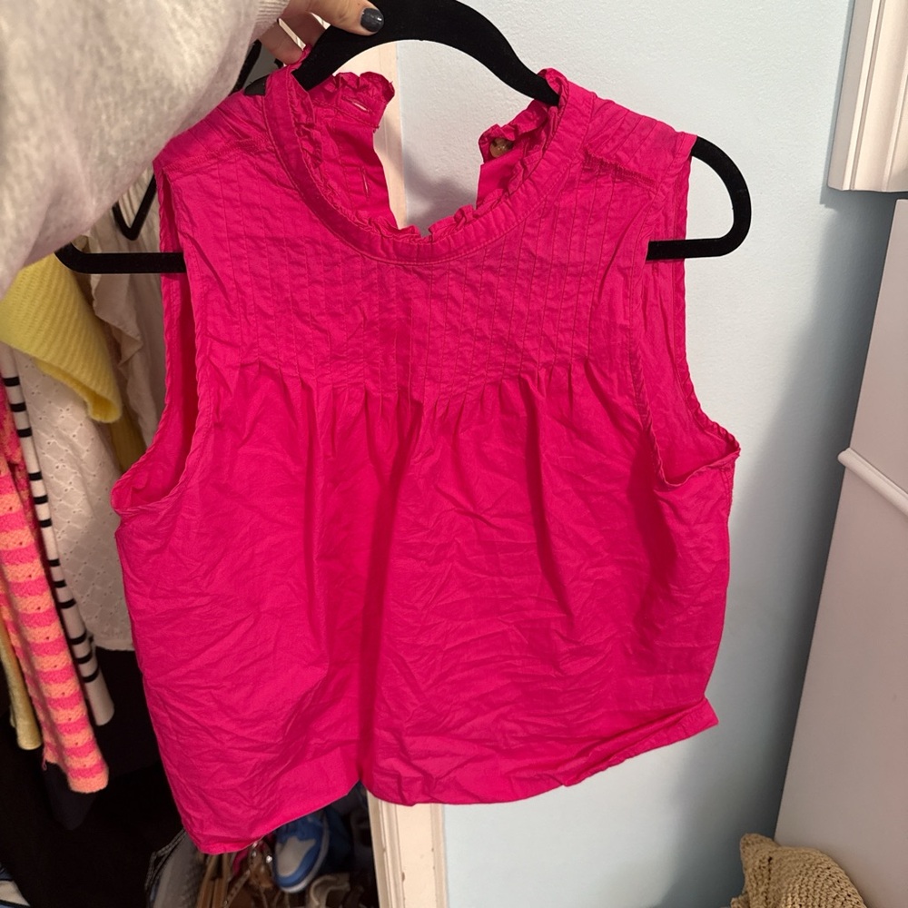 J. Crew Pink Sleeveless Blouse